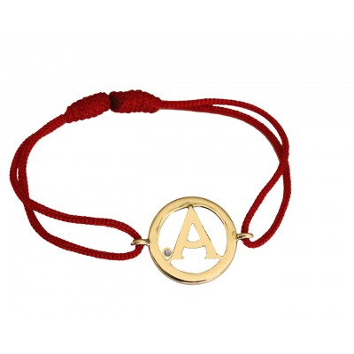 Alphabet A Gold Bracelet